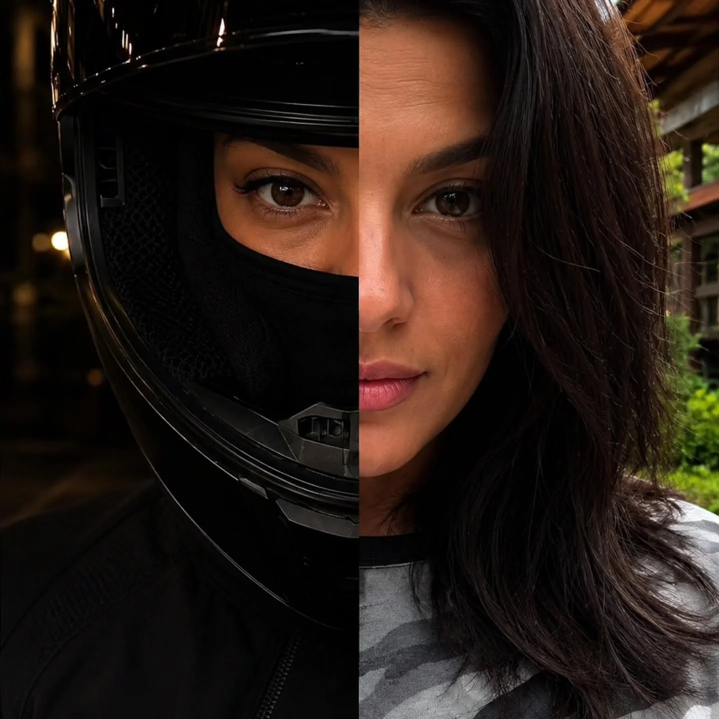 anaworld69 wearing black helmet
