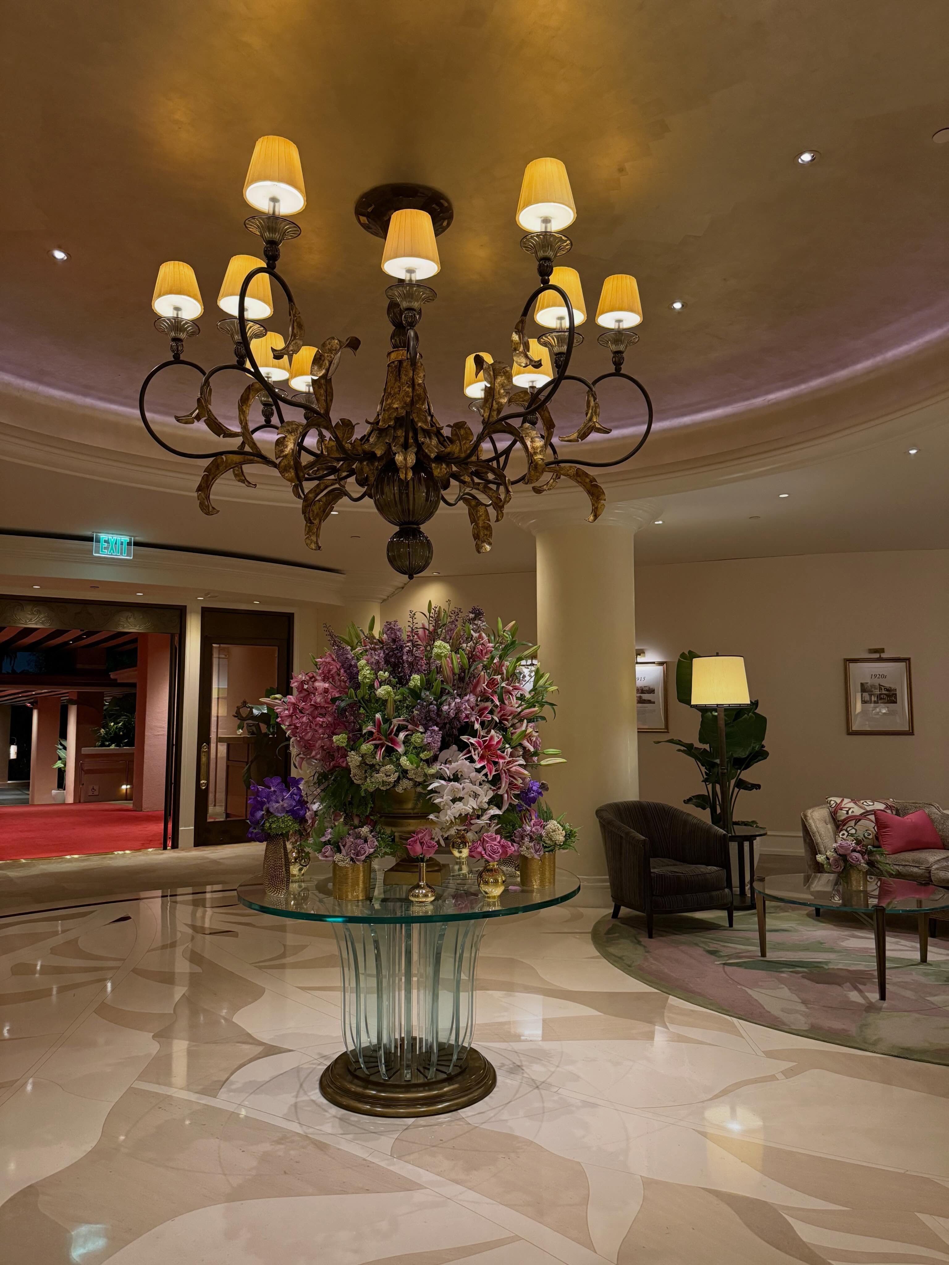 aviebby in hotel lobby