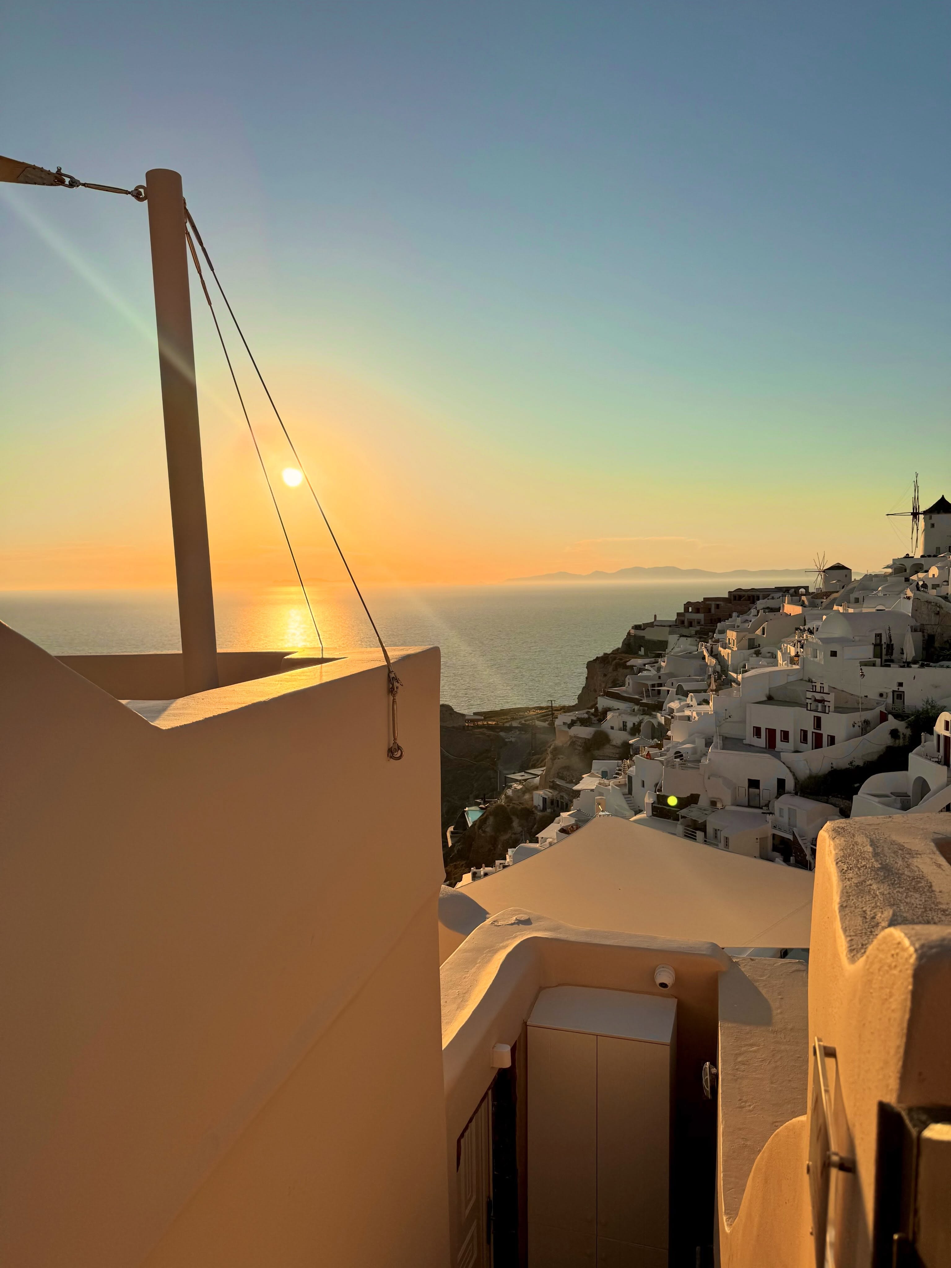 deniseglows in cliffside village overlooking the sea at Oia, Santorini