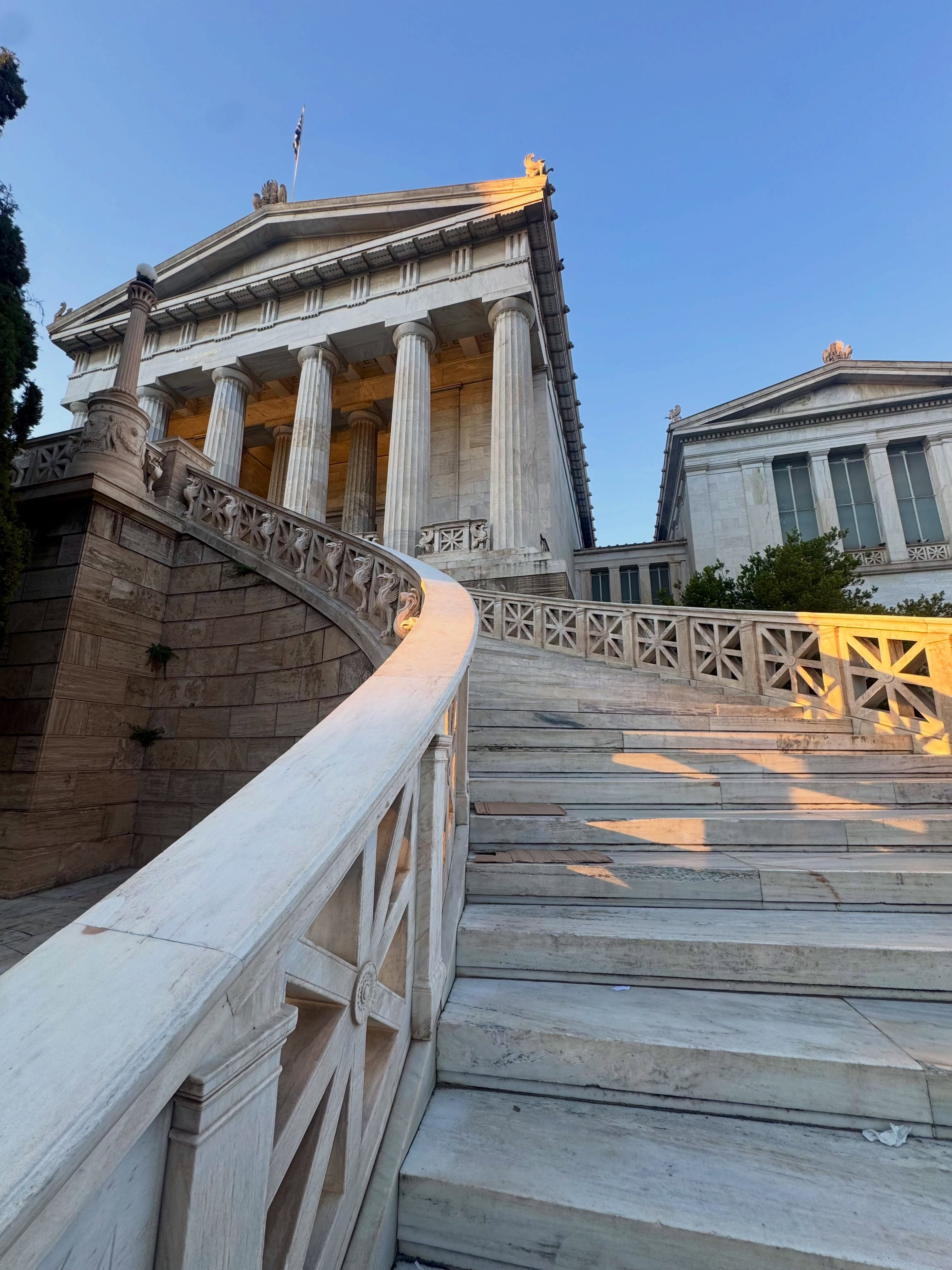 deniseglows in historic building exterior at National Library of Greece