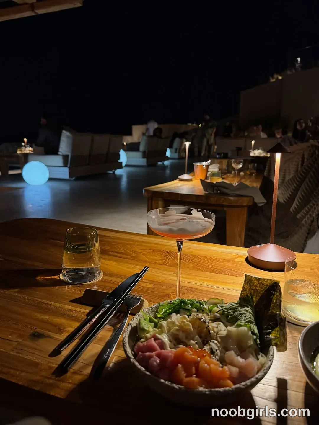 deniseglows (@deniseglows) — "dinner with me?" in Oia, Santorini, Greece
