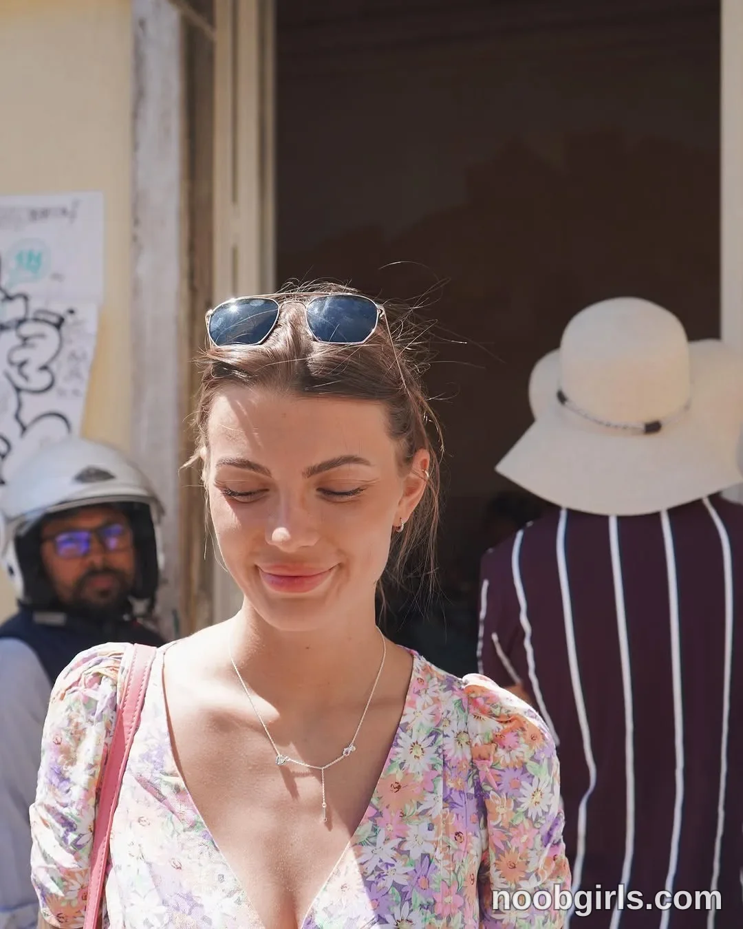 dreamana Standing with her head angled downward