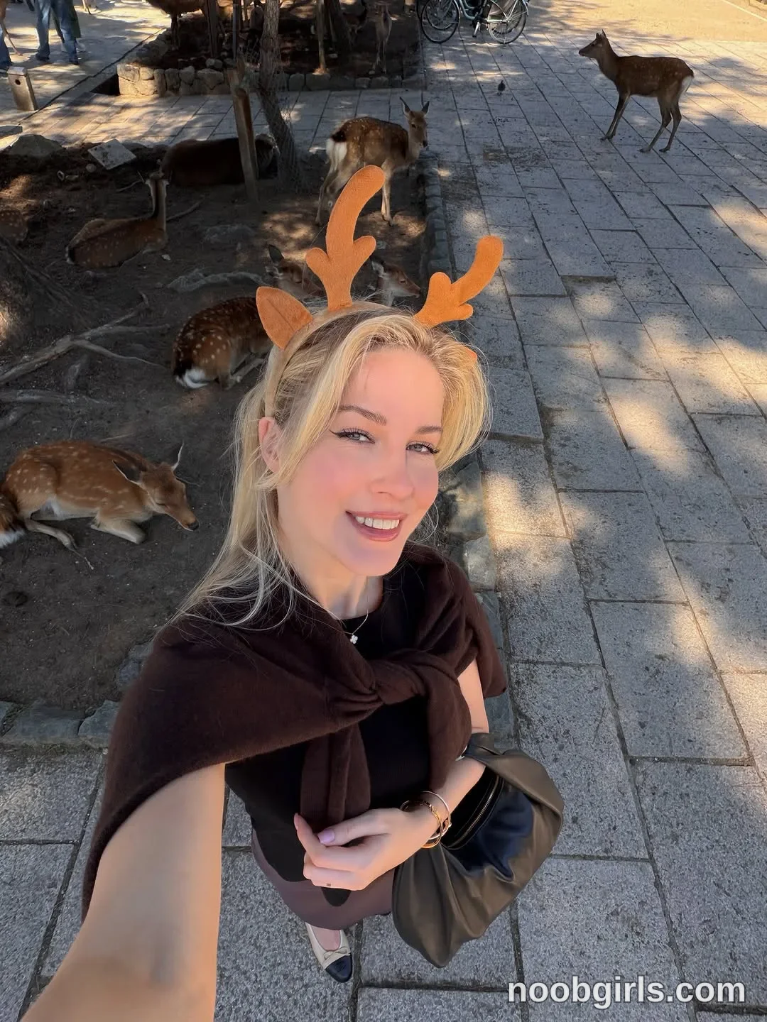 Kristina (@krissone) in Nara Deer Park, Japan