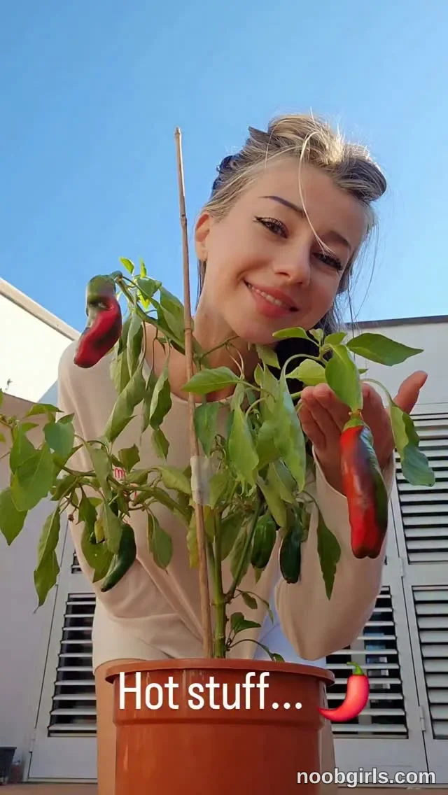 Lena reel: Growing some hot stuff... 🌶👀 But you already know where…