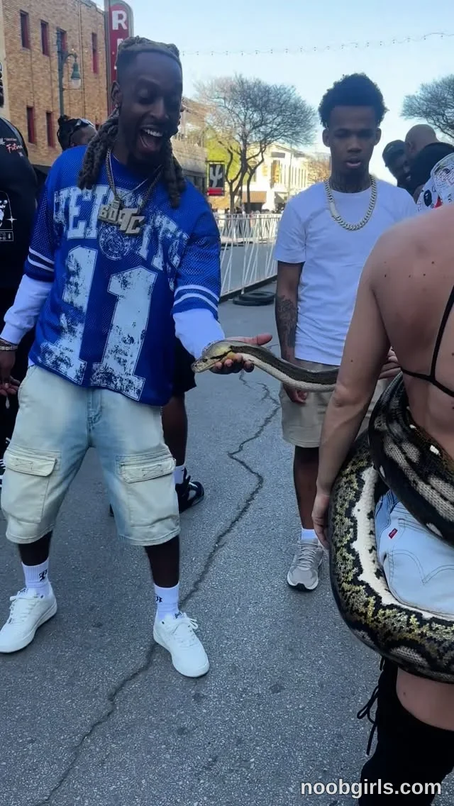 Litlaney (@litlaney) — "I think @1tonycoles needs to hold my snake next time , he looked the happiest…" in Downtown Austin