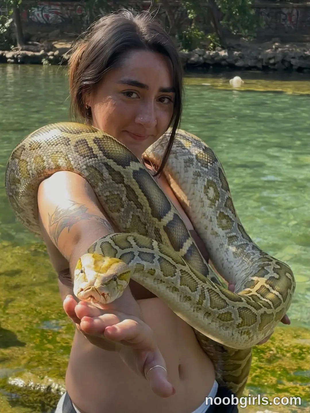 Litlaney (@litlaney) — "Just a little recap from last weekend with my snakes 🐍" in Barton Springs Pool