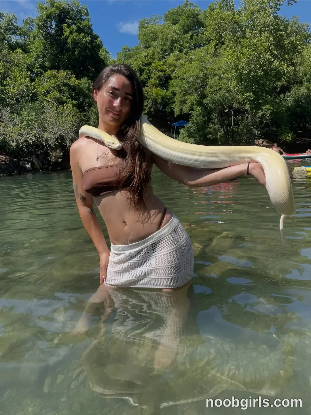 Litlaney (@litlaney) — "Just a little recap from last weekend with my snakes 🐍" in Barton Springs Pool