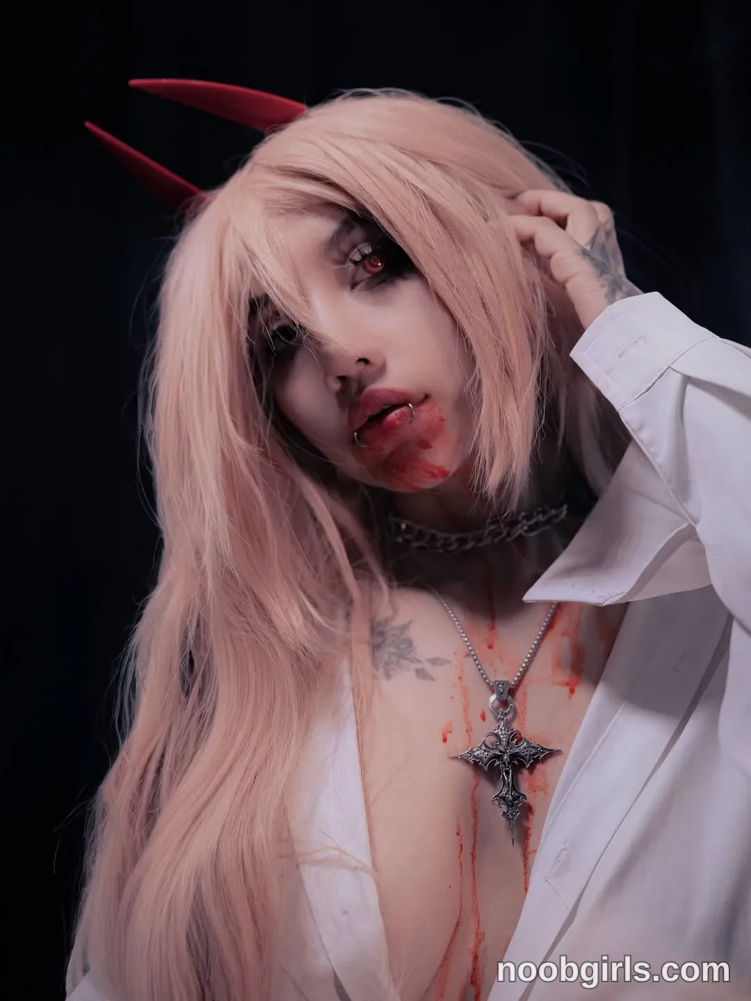 Mely (@nekyra_san) — "Your favorite fiend🩸🖤 Fake blood"