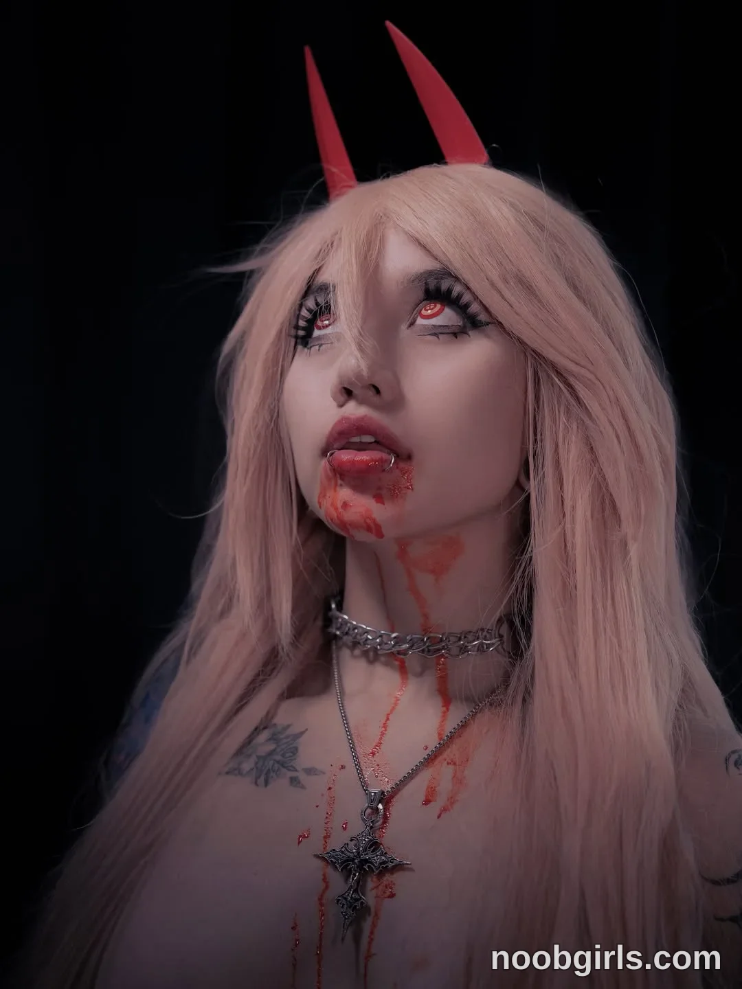 Mely (@nekyra_san) — "Your favorite fiend🩸🖤 Fake blood"