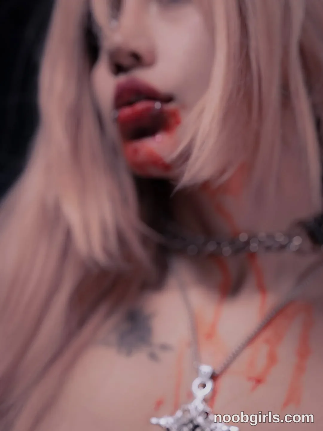 Mely (@nekyra_san) — "Your favorite fiend🩸🖤 Fake blood"