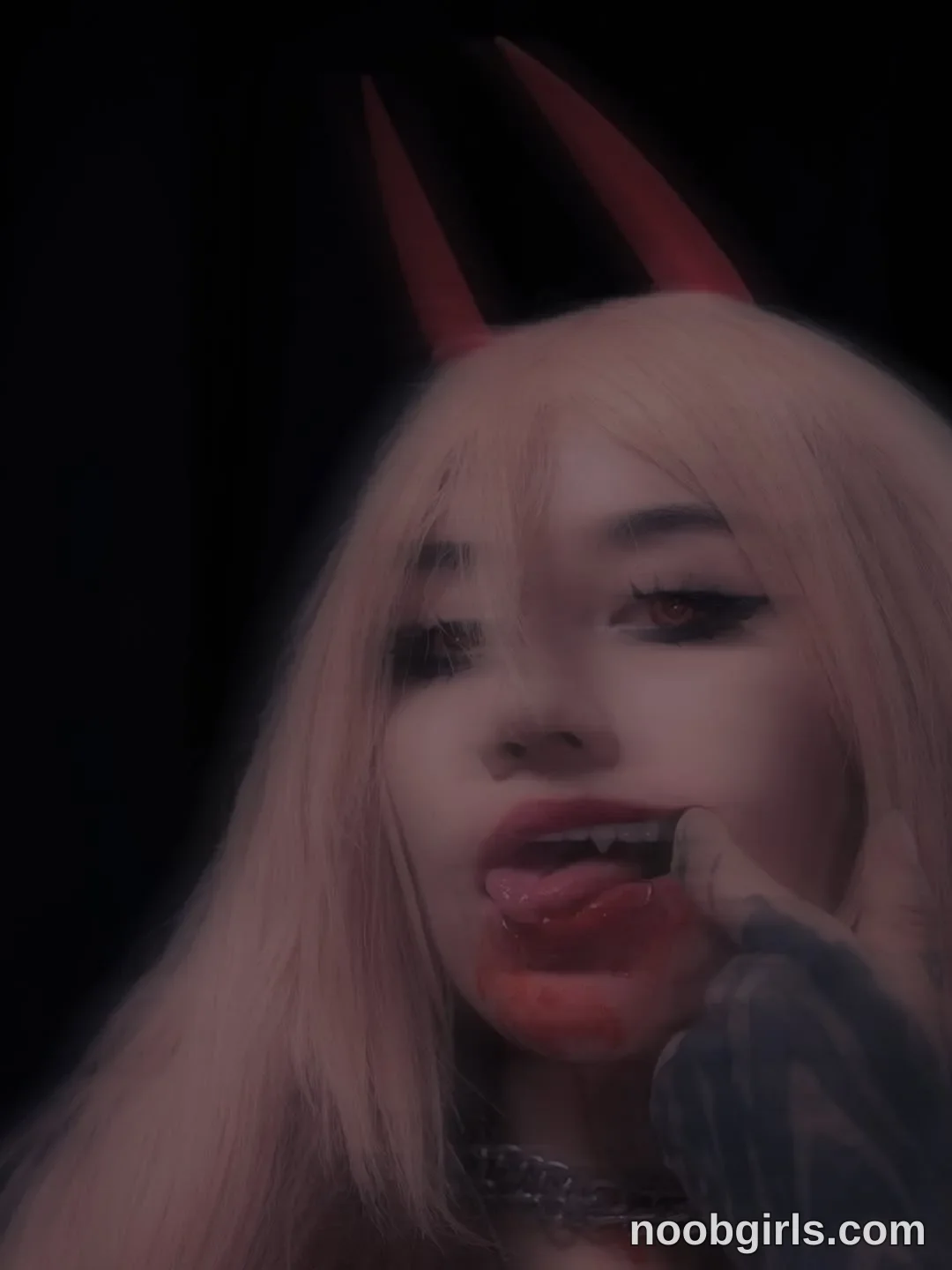 Mely (@nekyra_san) — "Your favorite fiend🩸🖤 Fake blood"