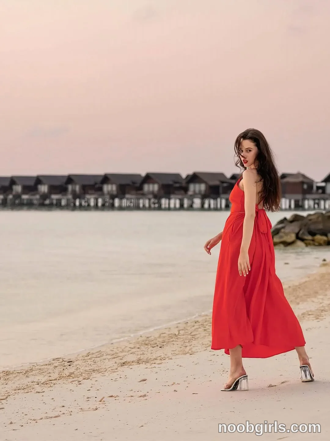 TAANNI (@taanni_bc) — "Lady in Red 🍒 Made this beach even more beautiful"