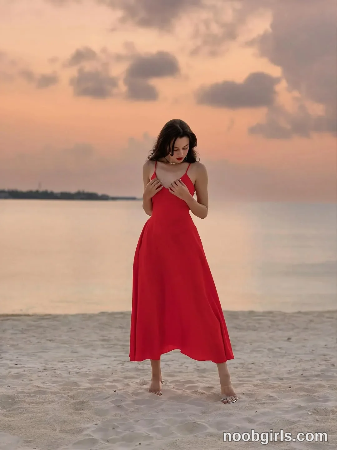 TAANNI (@taanni_bc) — "Lady in Red 🍒 Made this beach even more beautiful"