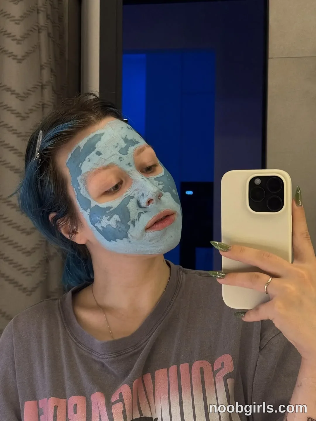 theblue_moonie (@theblue_moonie) — "skincare evening 💙 do you have a skincare routine?"