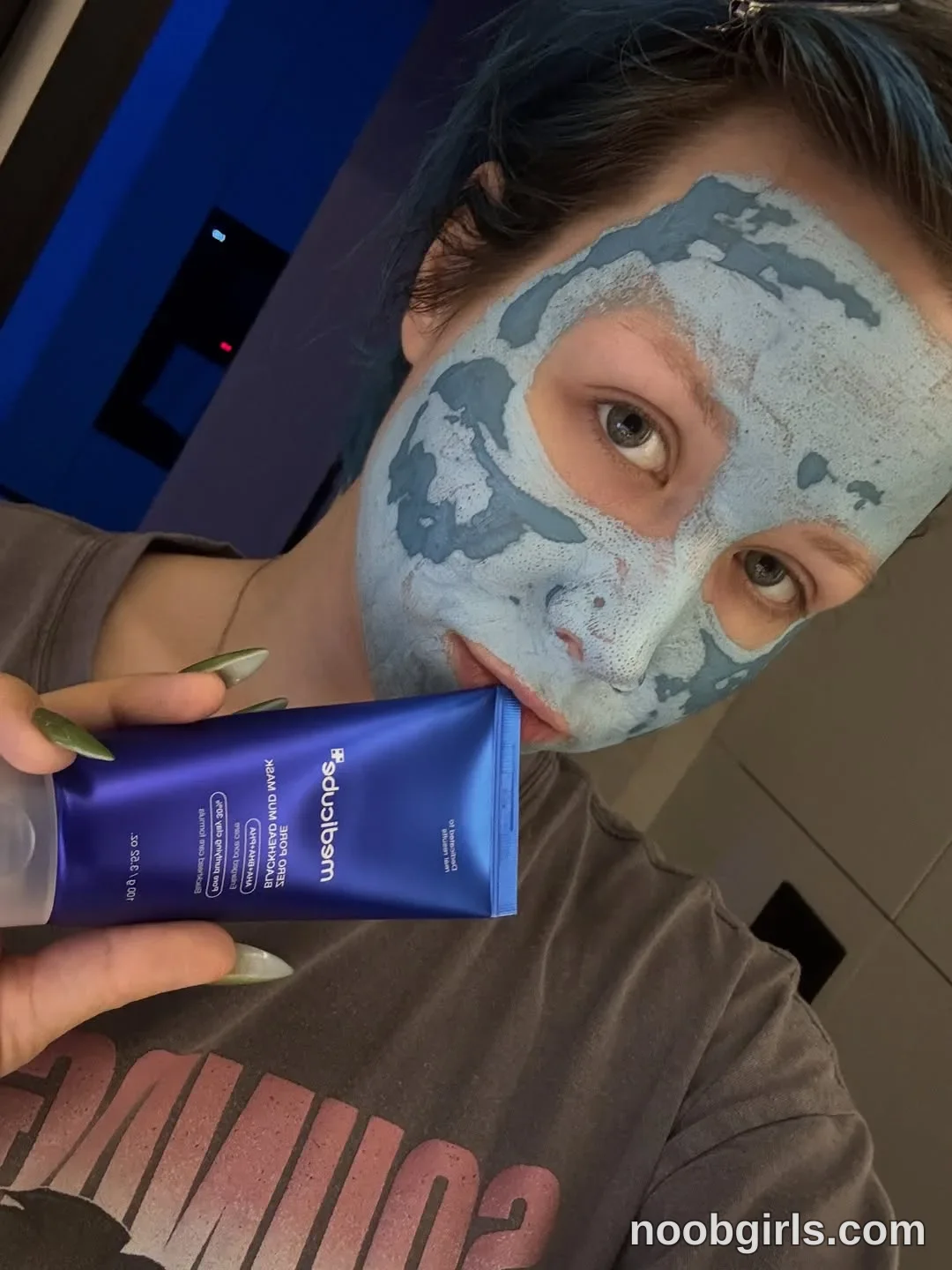theblue_moonie (@theblue_moonie) — "skincare evening 💙 do you have a skincare routine?"