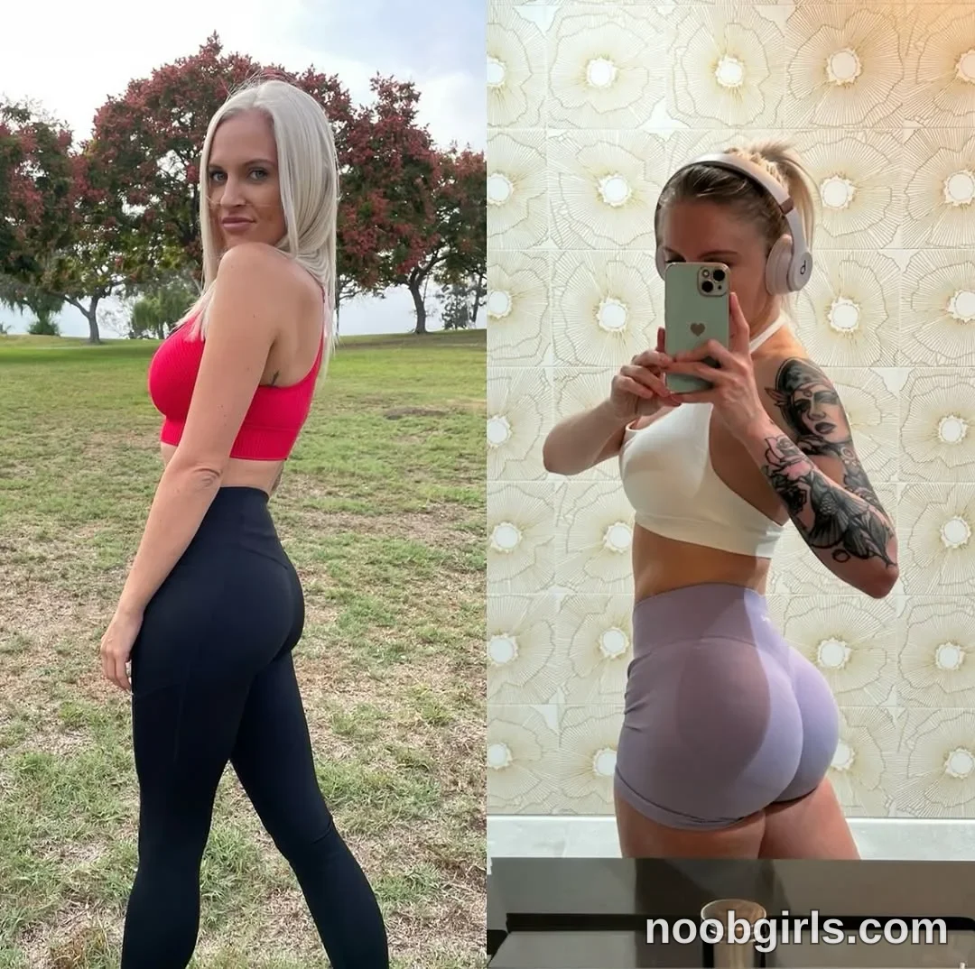 xbbyblonde (@xbbyblonde) — "About a 3 year difference for my fitness journey, how did I do? 😳 . . . ✨"